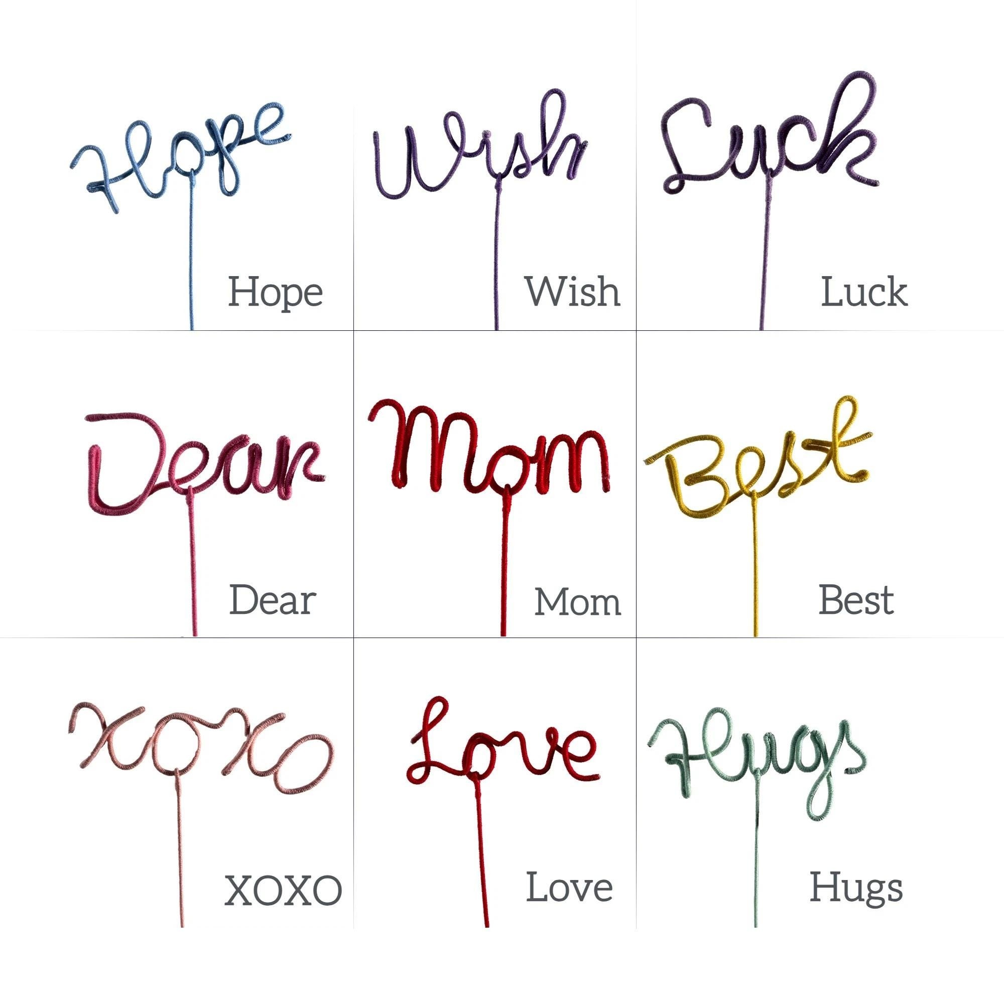 Handmade Crochet Bouquet with Custom Word Art – 4 Styles & 48 Colors - 图片 2