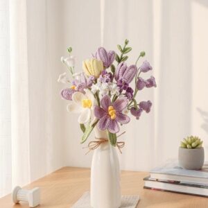 Handmade Crochet Wildflower Vase Bouquet – 5 Colour Styles | Forever Flowers