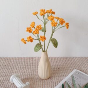 Handmade Crochet Cluster Flower Vase – 3 Styles | Orange Pink Purple | Home Décor