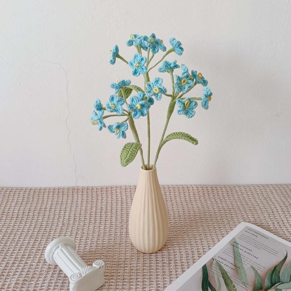 Handmade Crochet Cluster Flower Vase – 3 Styles | Orange Pink Purple | Home Décor - 图片 3