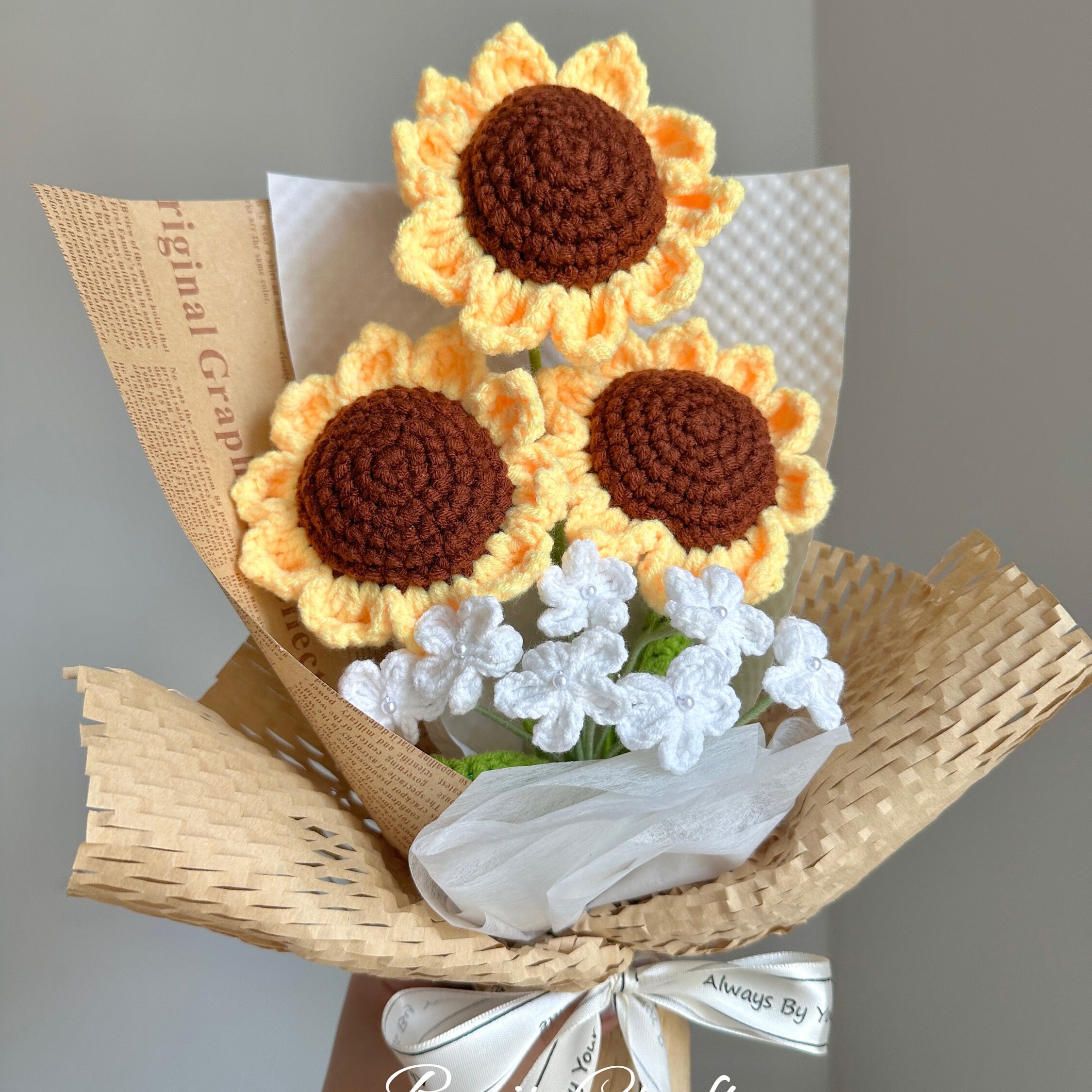 Handmade Crochet Sunflower Wildflower Bouquet - 6 Styles | Forever Gift - 图片 6