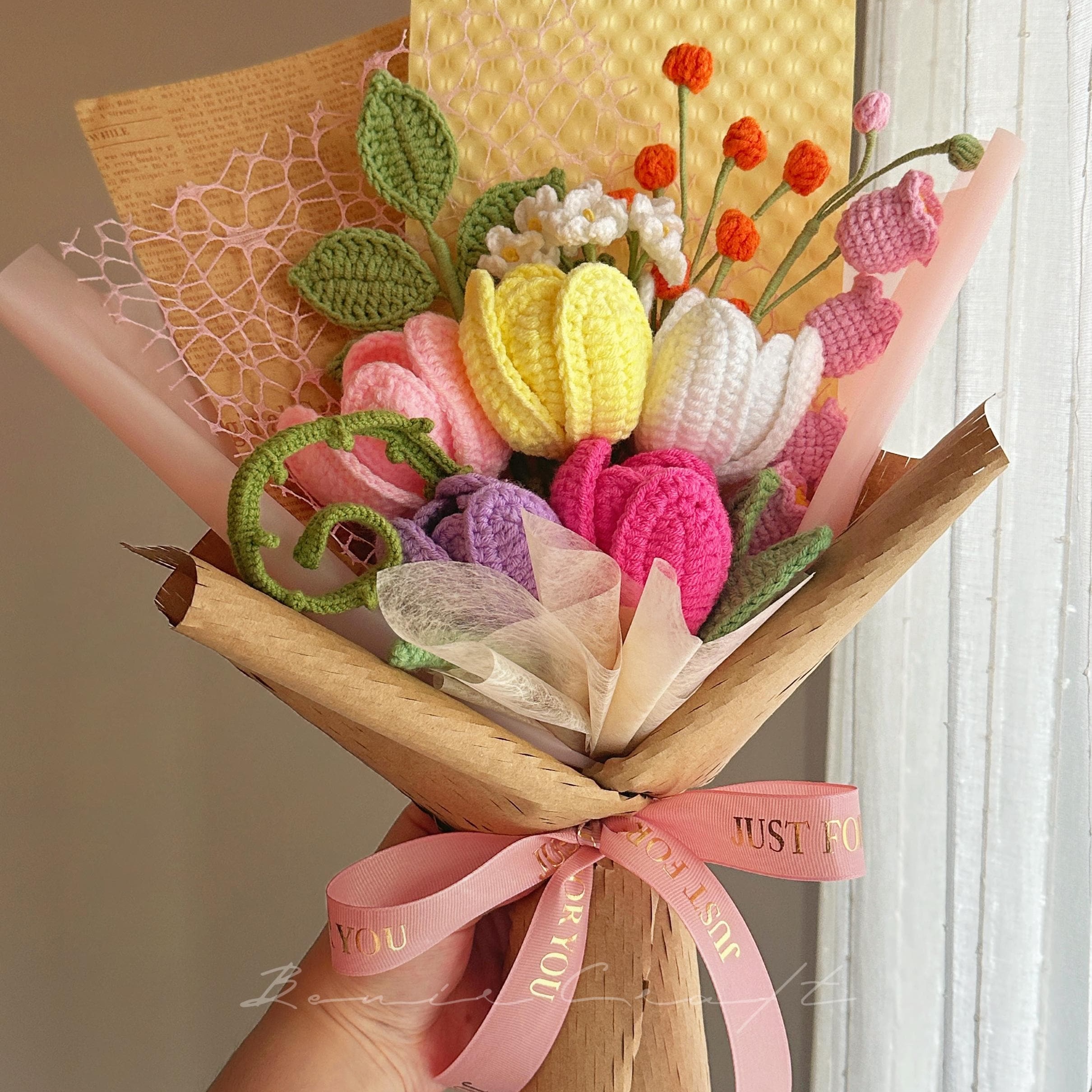 Handmade Crochet Sunflower Bouquet - 12 Styles | Sunflower Lily Peony | Forever Gift - 图片 8