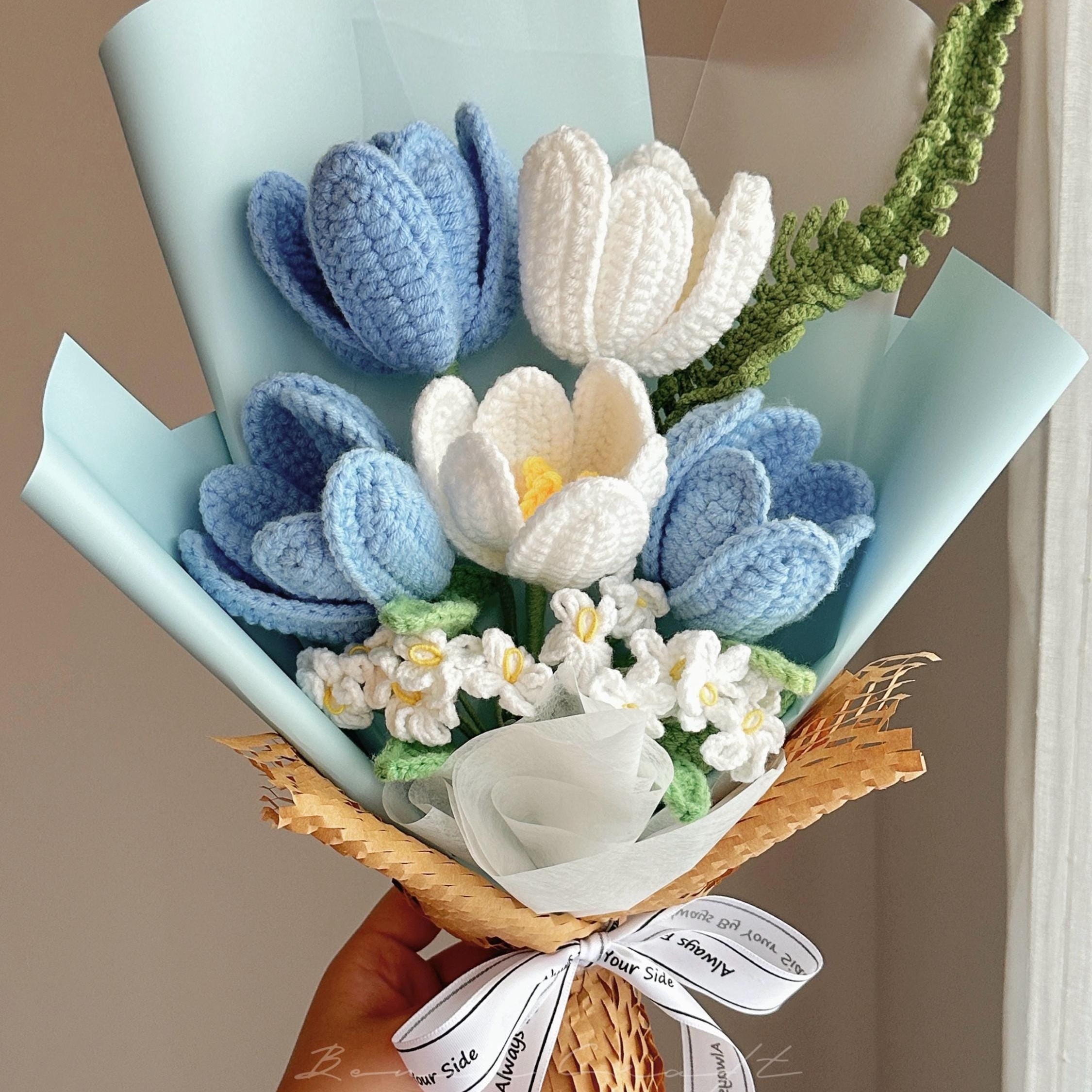 Handmade Crochet Tulip Bouquet - 6 Styles | Rainbow Tulip Colours | Forever Gift - 图片 7