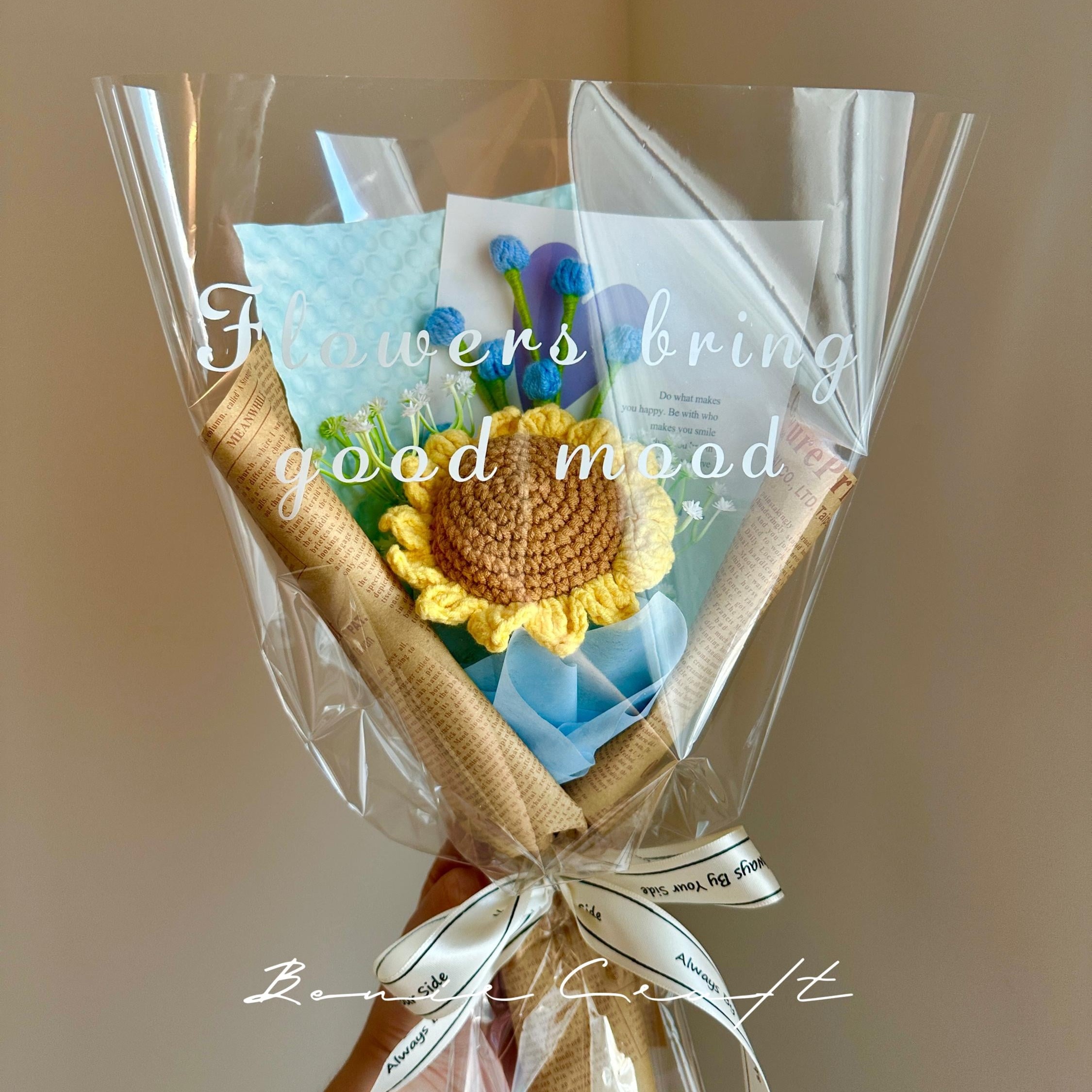 Handmade Crochet Sunflower Bouquet - 8 Styles | Sunflower Orange Cosmos | Forever Gift - 图片 8