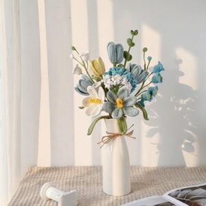 Handmade Crochet Cosmos Tulip Vase Bouquet – 5 Styles | Forever Flowers