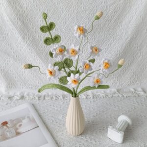 Handmade Crochet Narcissus Bouquet & Vase – 2 Styles | Forever Flowers