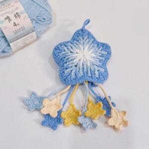 PDF Pattern – Crochet Star Wind Chime Hanging | Celestial Star Pendant & Tassel Decor