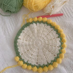 PDF Pattern-Crochet Tulip Bouquet Wrap & Coaster | 2-in-1 Bobble Flower Pattern